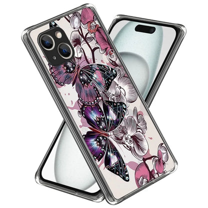 For iPhone 15 Case Drop-proof TPU Pattern Printing Phone Guard Cover