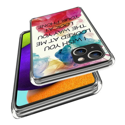 For iPhone 15 Plus TPU Case Anti-scratch Pattern Printing Phone Back Protector