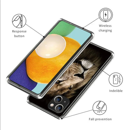 For iPhone 15 Plus TPU Case Anti-scratch Pattern Printing Phone Back Protector