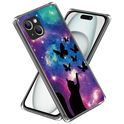 For iPhone 15 Plus TPU Case Anti-scratch Pattern Printing Phone Back Protector