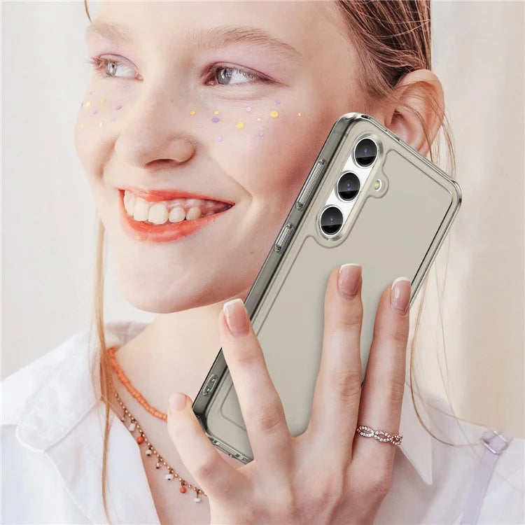 Candy Series for Samsung Galaxy S24 Case Shockproof Soft TPU Phone Back Cover Grey