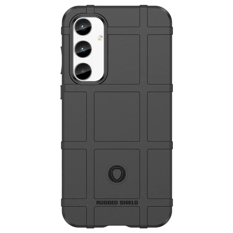 For Samsung Galaxy A35 5G TPU Phone Case Shockproof Cell Phone Cover with Square Grid Texture