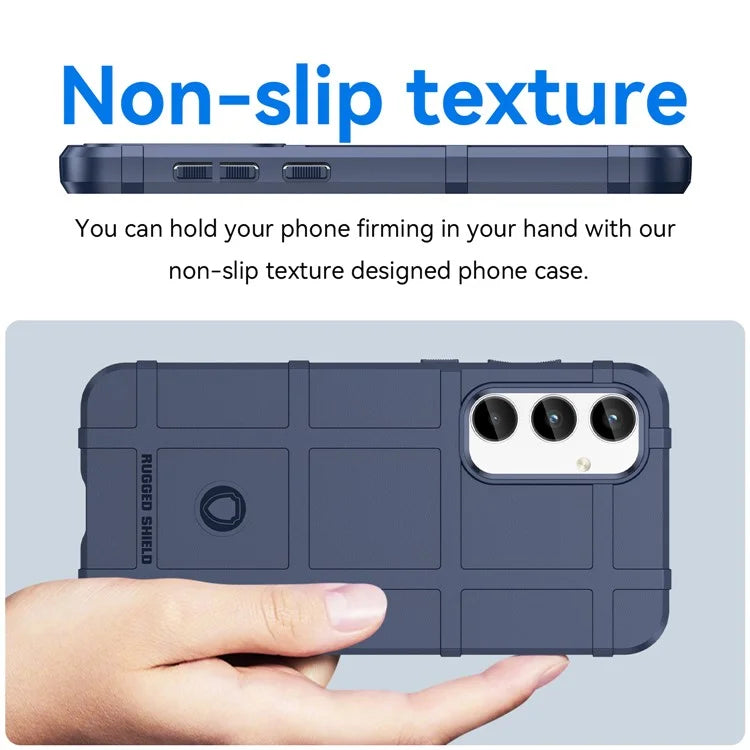 For Samsung Galaxy A35 5G TPU Phone Case Shockproof Cell Phone Cover with Square Grid Texture