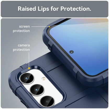 For Samsung Galaxy A35 5G TPU Phone Case Shockproof Cell Phone Cover with Square Grid Texture