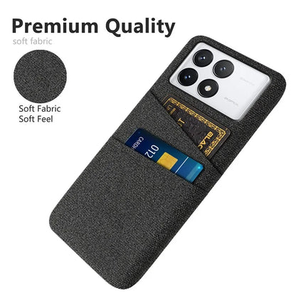 For Xiaomi Redmi K70 5G / K70 Pro 5G Case with Card Slots Cloth Texture Phone Cover
