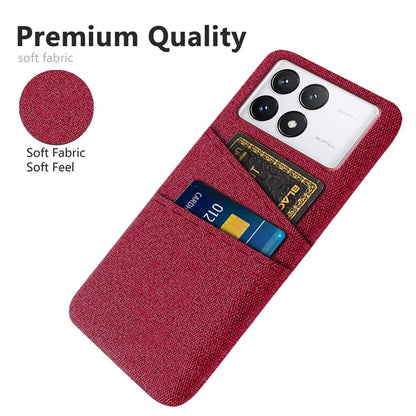 For Xiaomi Redmi K70 5G / K70 Pro 5G Case with Card Slots Cloth Texture Phone Cover