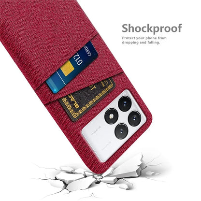 For Xiaomi Redmi K70 5G / K70 Pro 5G Case with Card Slots Cloth Texture Phone Cover