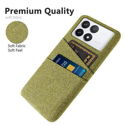 For Xiaomi Redmi K70 5G / K70 Pro 5G Case with Card Slots Cloth Texture Phone Cover
