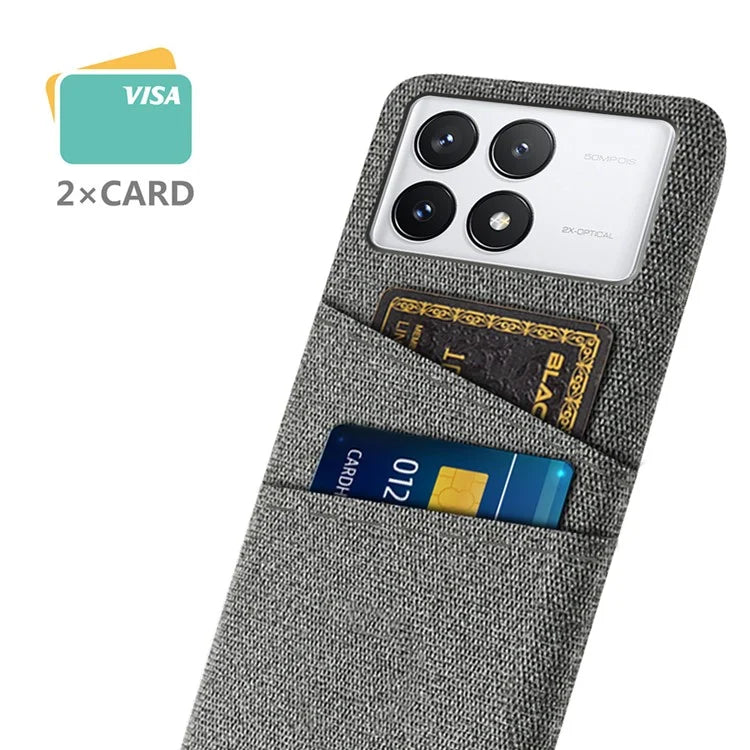 For Xiaomi Redmi K70 5G / K70 Pro 5G Case with Card Slots Cloth Texture Phone Cover