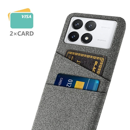 For Xiaomi Redmi K70 5G / K70 Pro 5G Case with Card Slots Cloth Texture Phone Cover