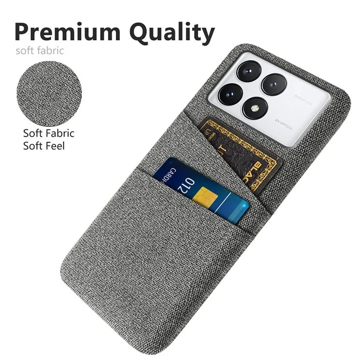 For Xiaomi Redmi K70 5G / K70 Pro 5G Case with Card Slots Cloth Texture Phone Cover