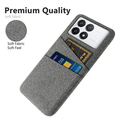 For Xiaomi Redmi K70 5G / K70 Pro 5G Case with Card Slots Cloth Texture Phone Cover