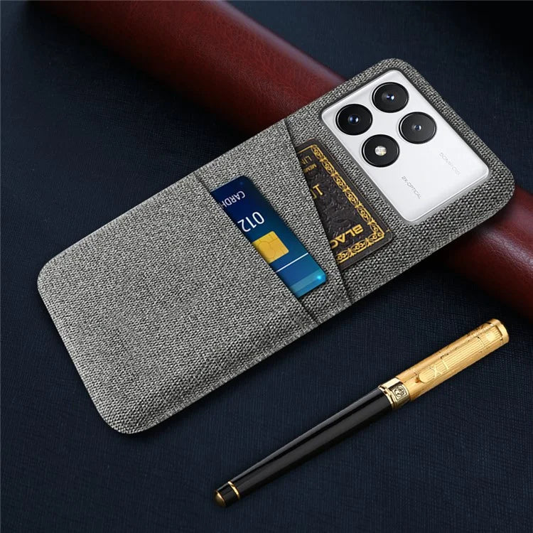 For Xiaomi Redmi K70 5G / K70 Pro 5G Case with Card Slots Cloth Texture Phone Cover