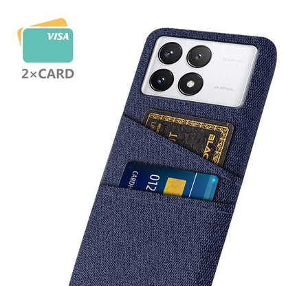 For Xiaomi Redmi K70 5G / K70 Pro 5G Case with Card Slots Cloth Texture Phone Cover