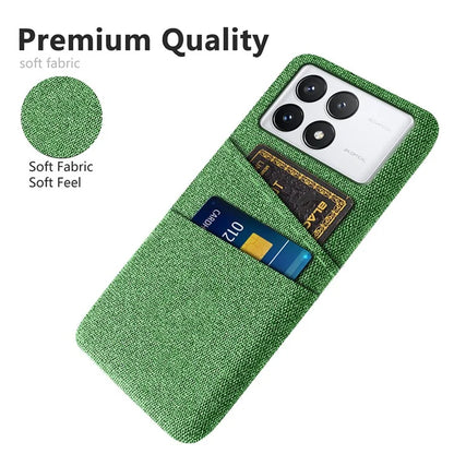 For Xiaomi Redmi K70 5G / K70 Pro 5G Case with Card Slots Cloth Texture Phone Cover