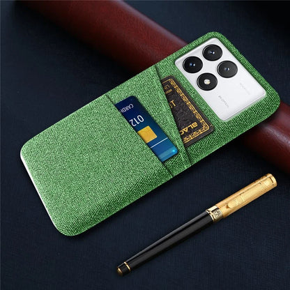 For Xiaomi Redmi K70 5G / K70 Pro 5G Case with Card Slots Cloth Texture Phone Cover