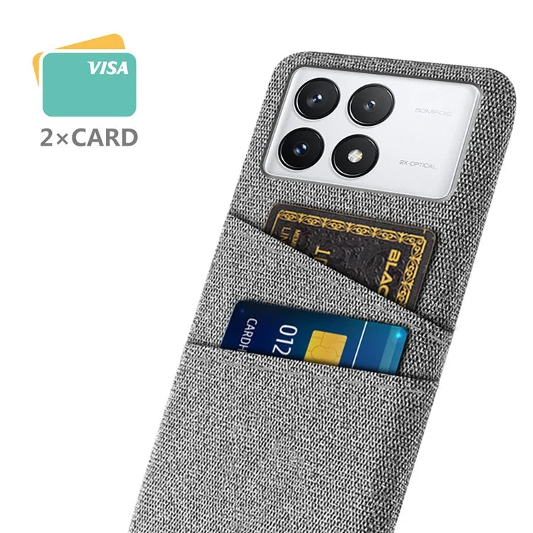 For Xiaomi Redmi K70 5G / K70 Pro 5G Case with Card Slots Cloth Texture Phone Cover