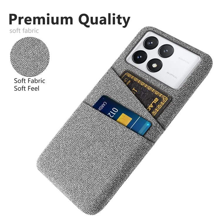 For Xiaomi Redmi K70 5G / K70 Pro 5G Case with Card Slots Cloth Texture Phone Cover