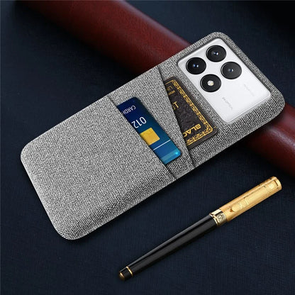 For Xiaomi Redmi K70 5G / K70 Pro 5G Case with Card Slots Cloth Texture Phone Cover