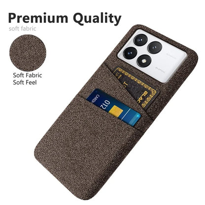 For Xiaomi Redmi K70 5G / K70 Pro 5G Case with Card Slots Cloth Texture Phone Cover