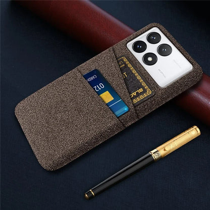 For Xiaomi Redmi K70 5G / K70 Pro 5G Case with Card Slots Cloth Texture Phone Cover
