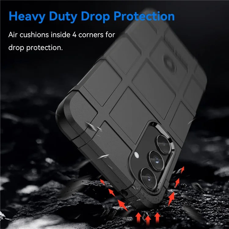 For Samsung Galaxy A55 5G Case Anti-Scratch Square Grid TPU Shell Phone Cover