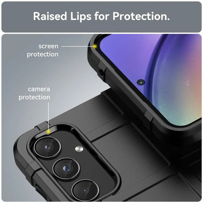For Samsung Galaxy A55 5G Case Anti-Scratch Square Grid TPU Shell Phone Cover