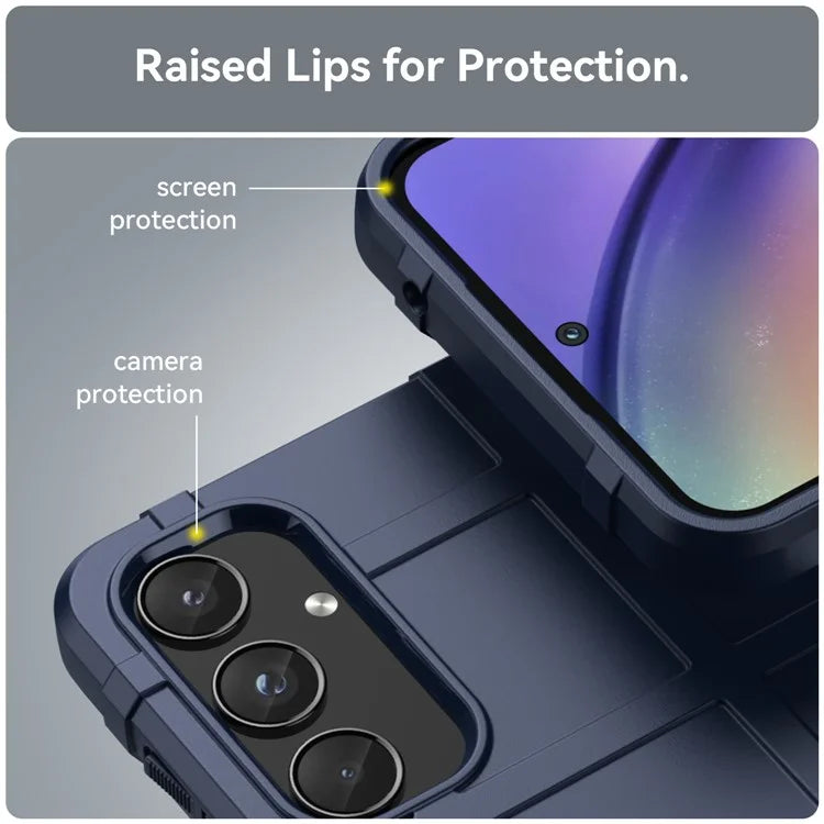 For Samsung Galaxy A55 5G Case Anti-Scratch Square Grid TPU Shell Phone Cover