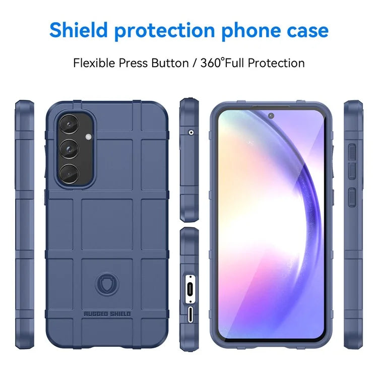 For Samsung Galaxy A55 5G Case Anti-Scratch Square Grid TPU Shell Phone Cover