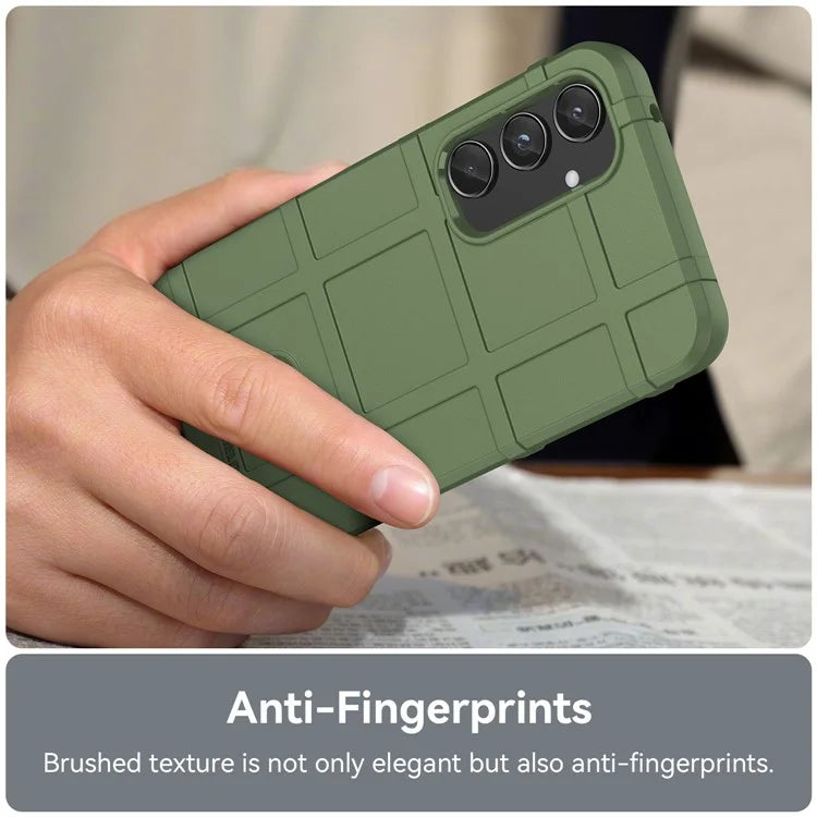 For Samsung Galaxy A55 5G Case Anti-Scratch Square Grid TPU Shell Phone Cover