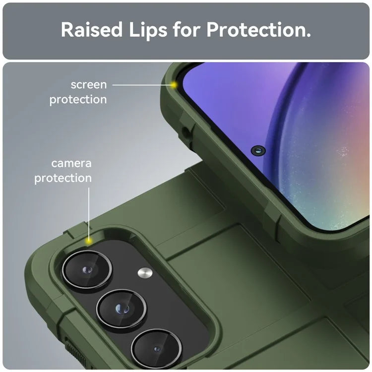 For Samsung Galaxy A55 5G Case Anti-Scratch Square Grid TPU Shell Phone Cover