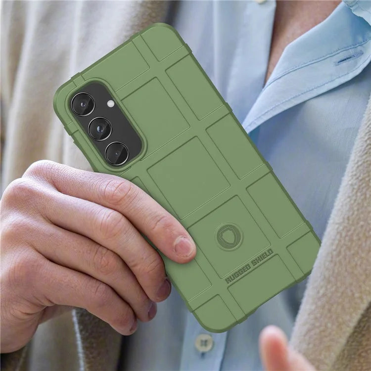For Samsung Galaxy A55 5G Case Anti-Scratch Square Grid TPU Shell Phone Cover