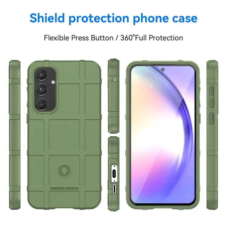 For Samsung Galaxy A55 5G Case Anti-Scratch Square Grid TPU Shell Phone Cover