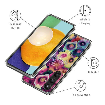 For Samsung Galaxy S24 Phone Case Thin Flexible TPU Back Cover IMD Pattern
