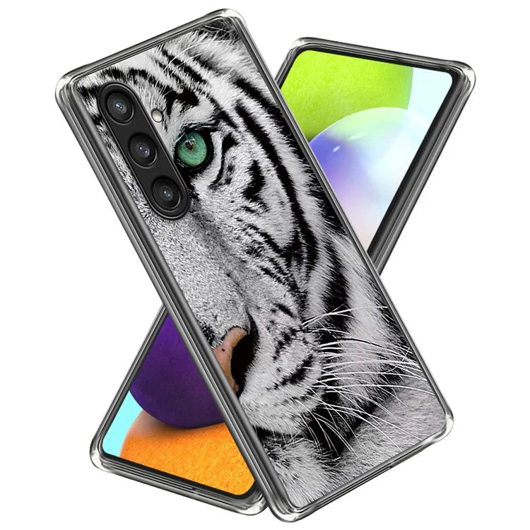 For Samsung Galaxy S24 Phone Case Thin Flexible TPU Back Cover IMD Pattern Head