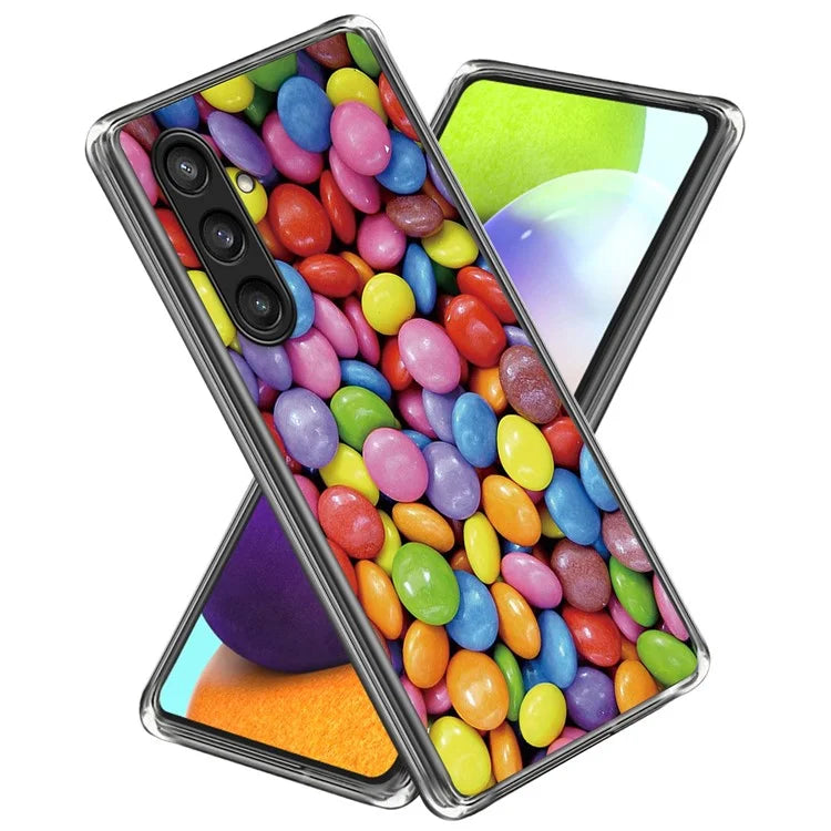 For Samsung Galaxy S24 Phone Case Thin Flexible TPU Back Cover IMD Pattern