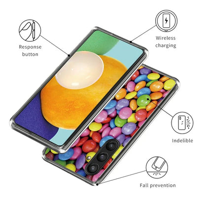 For Samsung Galaxy S24 Phone Case Thin Flexible TPU Back Cover IMD Pattern