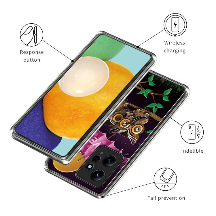 For Xiaomi Redmi Note 12 4G Soft TPU Case Pattern Printing Cell Phone Cover