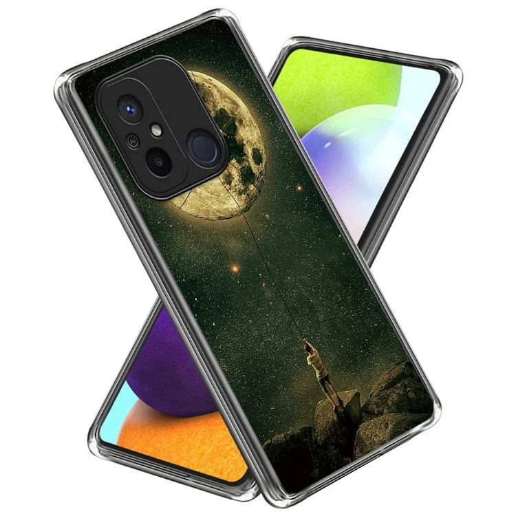 For Xiaomi Redmi 12C 4G Phone Cover Pattern Printing Anti-scratch TPU Case