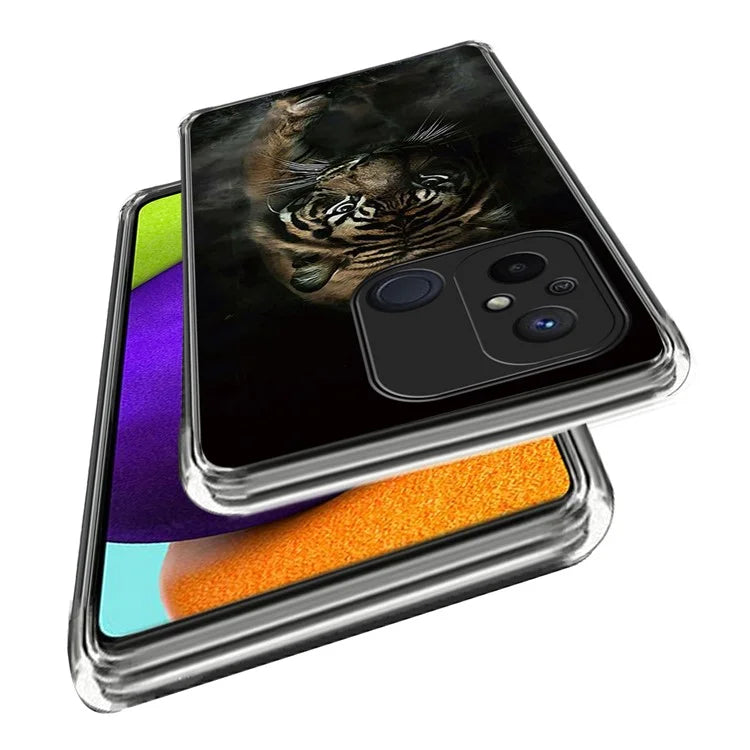For Xiaomi Redmi 12C 4G Phone Cover Pattern Printing Anti-scratch TPU Case