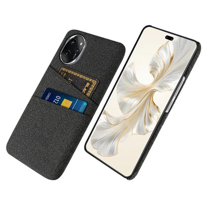 For Honor 100 Pro 5G Phone Case Card Slots Cloth Texture Hard PC Cover