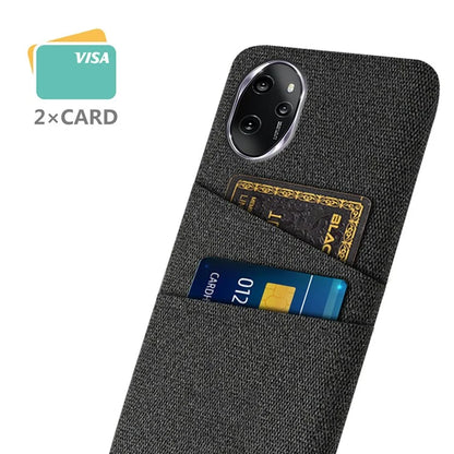 For Honor 100 Pro 5G Phone Case Card Slots Cloth Texture Hard PC Cover