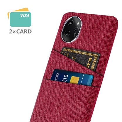 For Honor 100 Pro 5G Phone Case Card Slots Cloth Texture Hard PC Cover