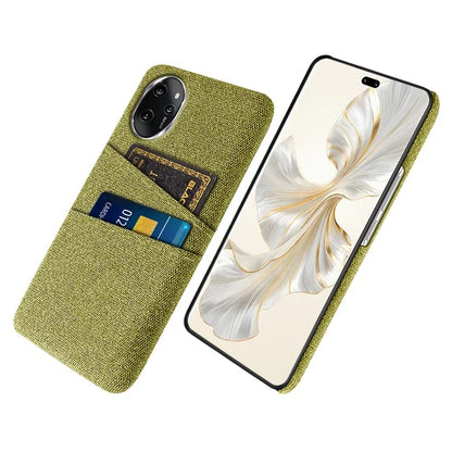 For Honor 100 Pro 5G Phone Case Card Slots Cloth Texture Hard PC Cover