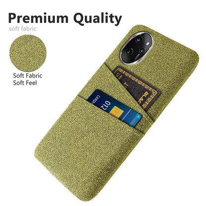 For Honor 100 Pro 5G Phone Case Card Slots Cloth Texture Hard PC Cover