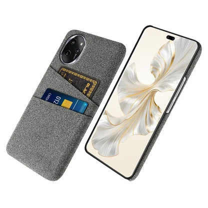 For Honor 100 Pro 5G Phone Case Card Slots Cloth Texture Hard PC Cover