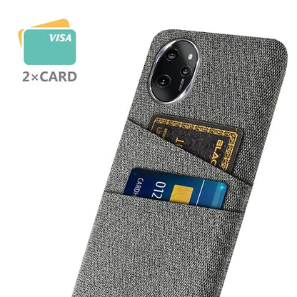For Honor 100 Pro 5G Phone Case Card Slots Cloth Texture Hard PC Cover