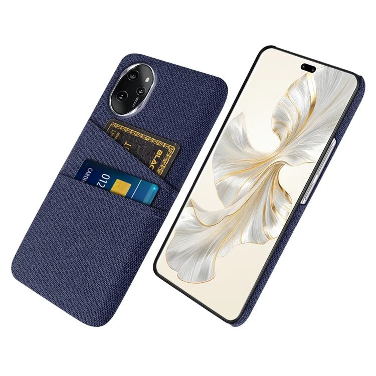 For Honor 100 Pro 5G Phone Case Card Slots Cloth Texture Hard PC Cover