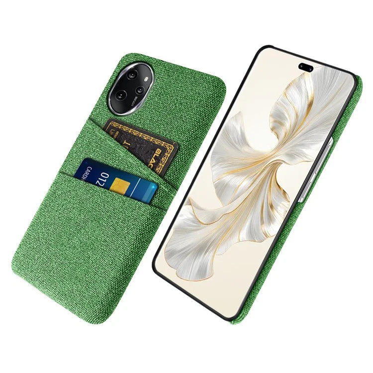 For Honor 100 Pro 5G Phone Case Card Slots Cloth Texture Hard PC Cover