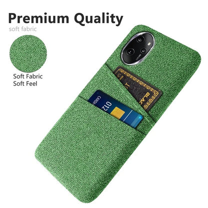 For Honor 100 Pro 5G Phone Case Card Slots Cloth Texture Hard PC Cover